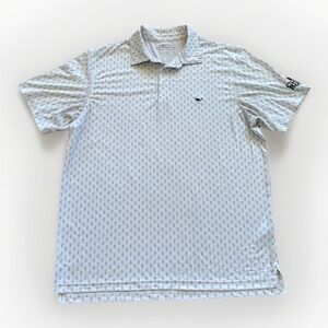 Vineyard Vines Golf Polo Shirt Mens L On The Go Sankaty Knot Preppy Cider Ridge